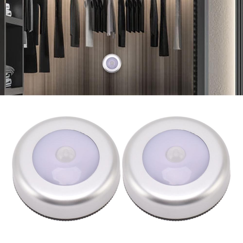 2 Pack Motion Sensor Night Light Battery Powered Sensing Lamp LED Induction Lamp Closet