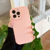 Чехол из материала ягненка для IPhone 16, матовый кожаный чехол с канавками Big Eyes для IPhone 13, защитный чехол