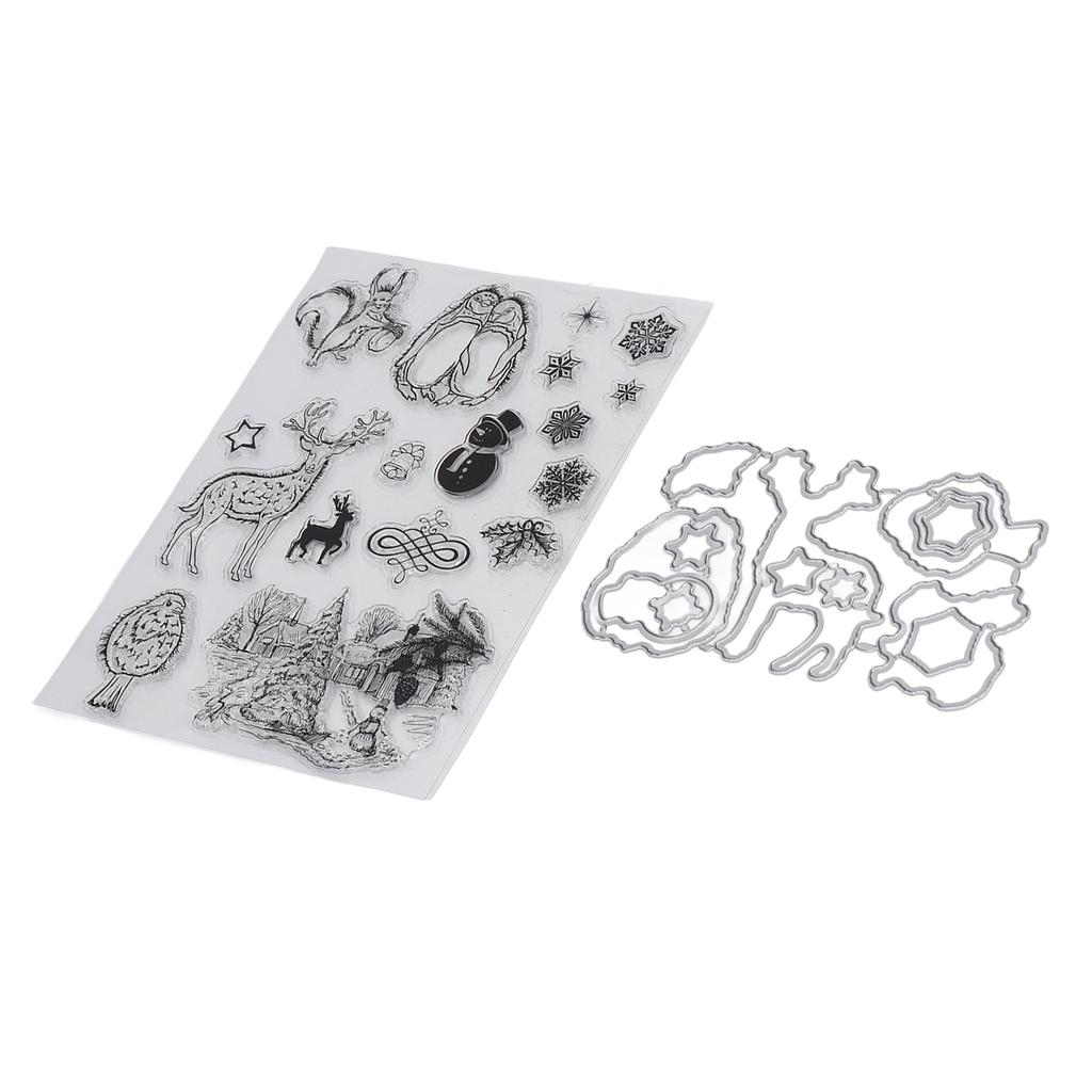 Прозрачный штамп в рождественском стиле, прозрачный, широко используемый, прозрачный штамп с резкой 