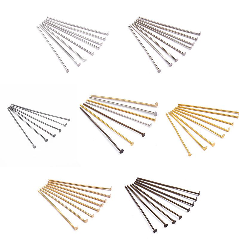 Jewelry Supplies For Jewelry Making Findings Handmade Flat Head Pins 16-50mm Popular DIY Jewelry Accessories Headpin Unique