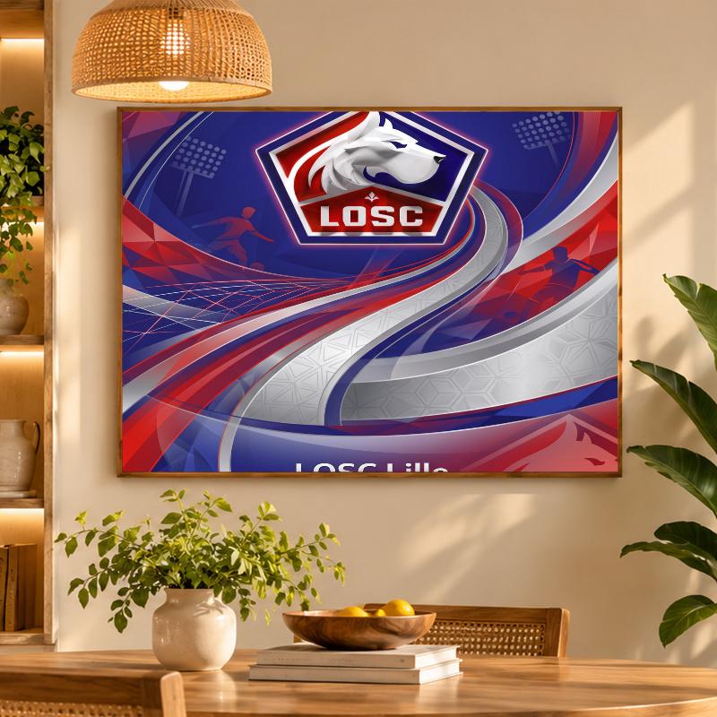 5D Diamond Painting LOSC Lille FC DIY Full Drill Diamond Art Kit Home Decoration