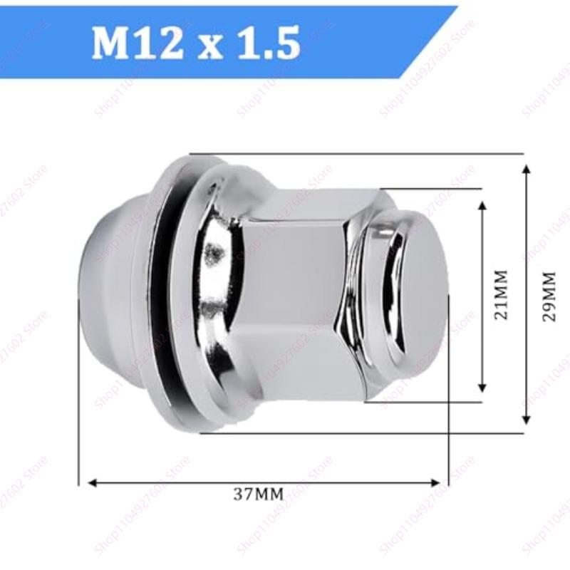 6PCS Iron Wheel Lug Nut Replacement for Jaguar XJ XK XF S X Type C2C35294 Silver Metal Accessories for Vehicles