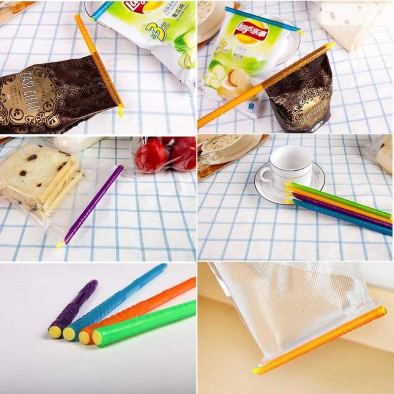 8 шт. полезный зажим для пластикового пакета, уплотнительная палочка для хранения, сумка для хранения, зажим для герметика