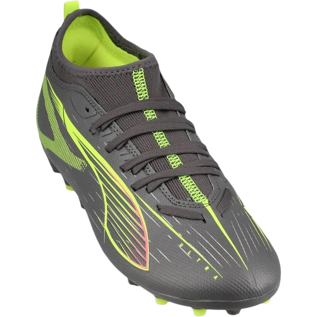 Puma Серия Ultra 5 Mg Модные Удобные Детские Футбольные Бутсы средней высоты Детские Футбольные Бутсы Серо-зеленые 108349-03