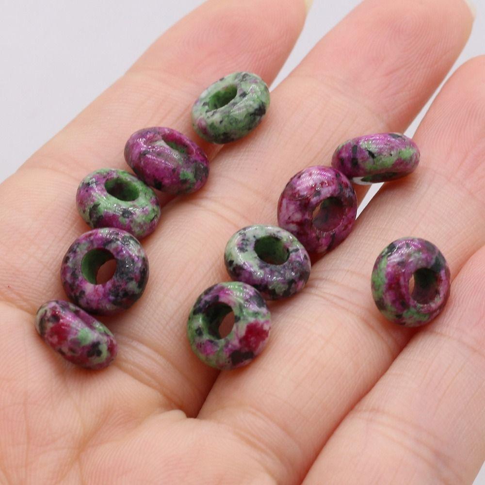 Agates Agates Stone Beads Colorful Lotus Perforated Beads Big Hole Loose Beads Girl Gifts