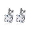 European And American Fashion Square Zirconia Ear Studs With Geometric Design For Women's Earrings