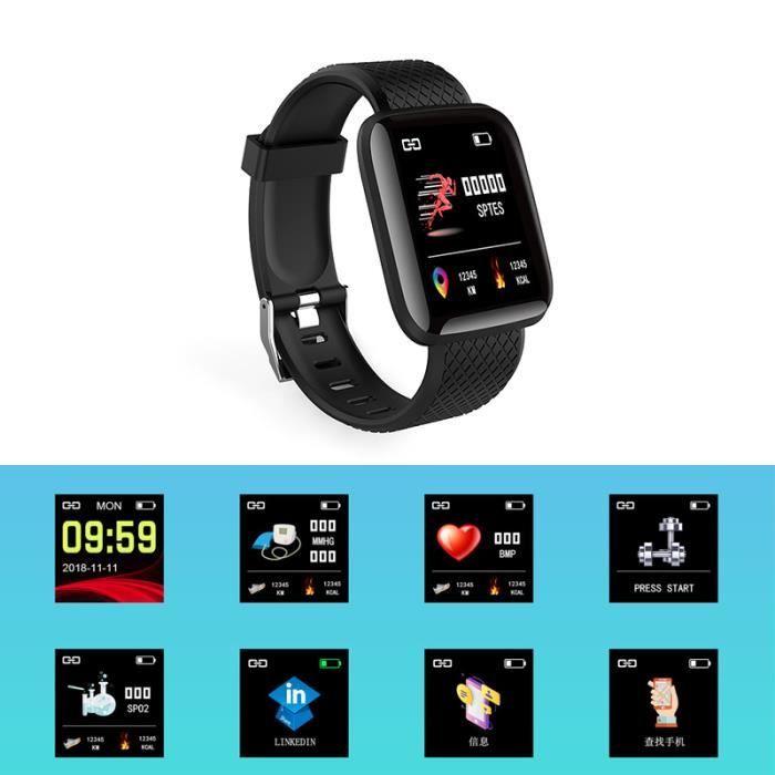 Montre Smart Watch Pression Artérielle Moniteur De Fréquence Cardiaque Fitness Tracker Watch Montre De Sport Pour Android IOS