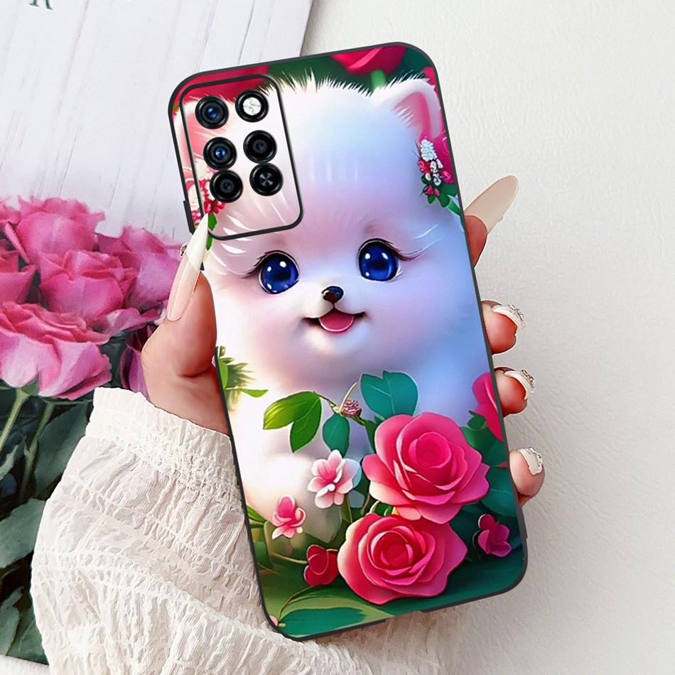 For Infinix Note 10 Pro Note10 Elegant Butterfly Cat Printed Phone Case For Infinix Note 10 10Pro NFC Black Silicone Soft Cases