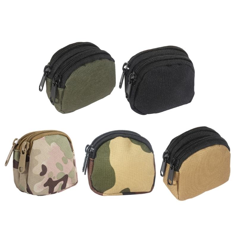 Nylon Tactically Waist Bags Double Pockets Mini Wallets Money Keys Purse Outdoor Small Utility Belt Pouch Wear Resistant