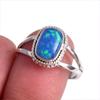 Кольцо ручной работы из стерлингового серебра 925 пробы с натуральным эфиопским опалом S.9 Z2Q68