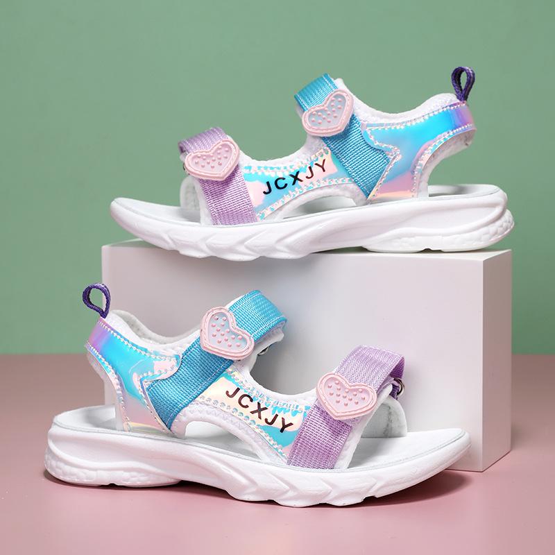 Girl Sandals 2025New Simple Soft Bottom Versatile Children's Shoes for Casual Sport Summer Beach Outdoor Girls Sandals Shoes