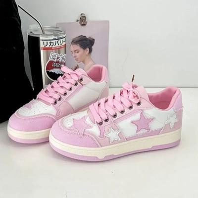 Женская повседневная обувь 2025 года, модные брендовые кроссовки для бега, теннисные кроссовки на платформе, студенческие кроссовки на шнуровке, плоская прогулочная обувь