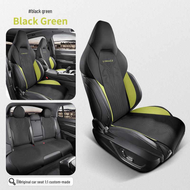 Lynk&Co 03 Suede Saddle Pad: Half-Wrapped Car Seat Cushion Cover