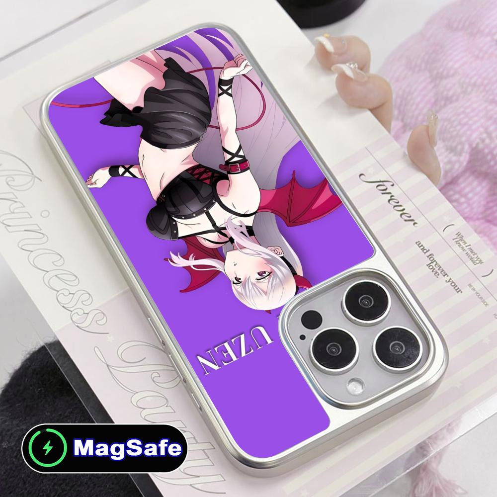 Чехол для телефона Mato seihei no slave Uzen Kyouka для iPhone 17 16 15 14 13 12 11 Air Pro Max Plus Magsafe Серебряное покрытие