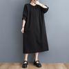 Летнее хлопковое льняное художественное свободное ретро слегка пухлое платье Mm Plus Size, прикрывающее живот, утягивающее платье для женщин
