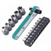 1 4  Wrench Screwdriver Ratchet Handle with Interchangeable Driver Bits and Sockets
