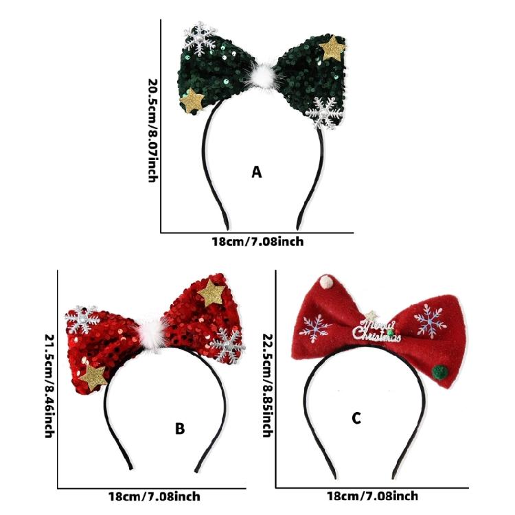 Сезонные повязки на голову для рождественской вечеринки для детей и взрослых, праздничный аксессуар для волос для праздничных вечеринок и торжеств