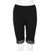 Womens Plus Size Mid Waist Lace Hot Shorts Elastic Sports Pants Trousers Trunks