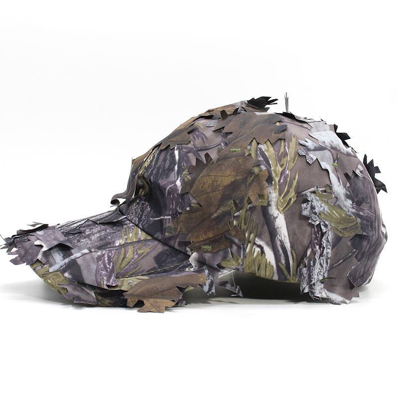 Military Fan Hunting Camouflage Hat Men'S Summer Outdoor Visor Field Jungle Leaf Bionic Camouflage Baseball Cap