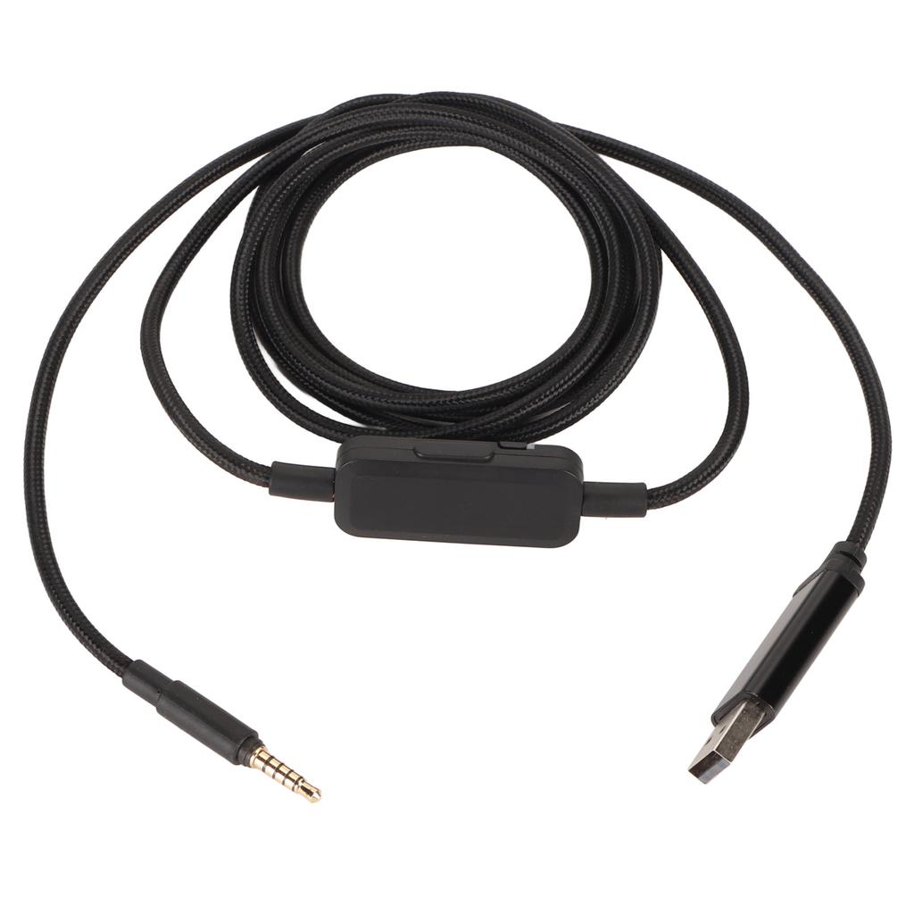 Headphone Sound Cable Replacement USB Gaming Headset Cord with in Line Volume Control Mute Button for Beyerdynamic