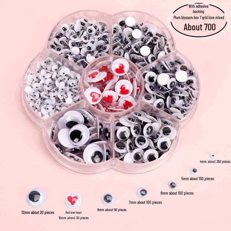 Красочные самоклеящиеся подвижные глаза с ресницами для поделок своими руками