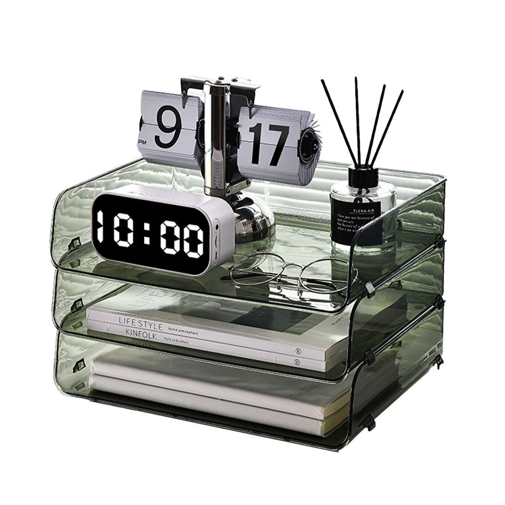 Коробка для хранения бумаги формата А4, складная, пластиковая, с большим отверстием, однослойная, настольная, для офиса