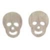 [Q6202] - Silver 'Skull' Handmade Earrings - 10x7 Mm
