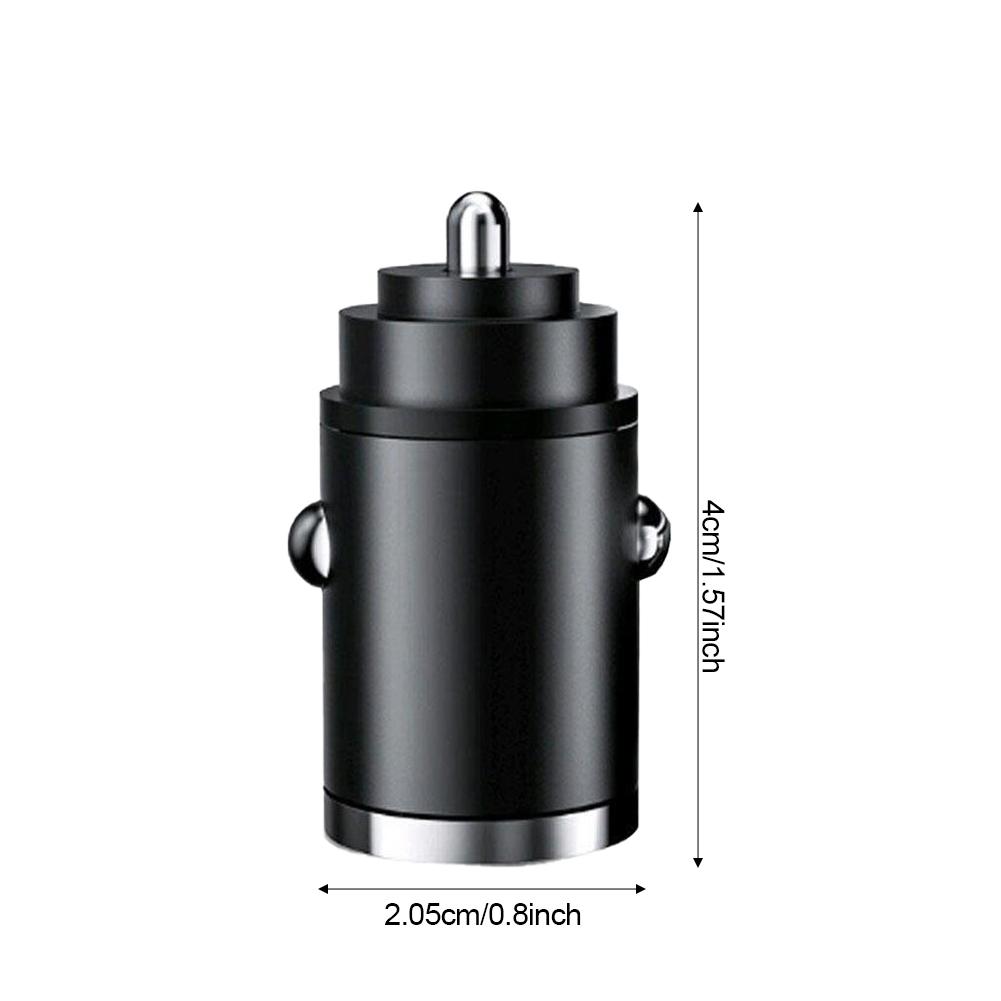 200W Mini Car Dual Port USB Charger Lighter Fast Charging Lighter Socket 100w PD Usb Type C Dual Ports Invisible Metal Charger