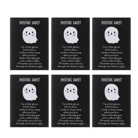 Halloween Mini Resin Ghost Miniature Glow-in-the-Dark Ghost Figurine Cute Tiny Ghost Ornaments Surprise Toy for Garden Fairy Accessories