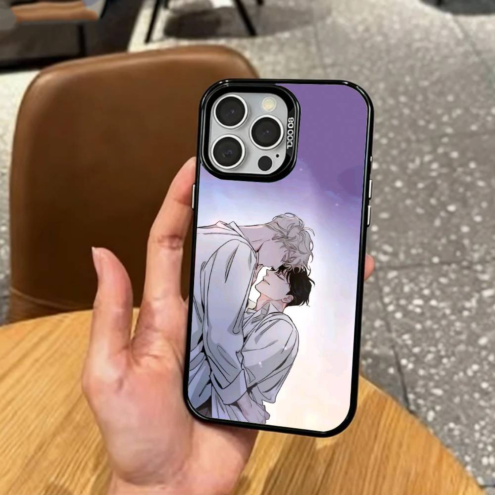 BL Манхва R-розы и Шампанское Чехол для телефона для iPhone 17, 16, 15, 14, 13, 12, 11 Plus, Pro Max Цветной Посеребренный Внутренний Чехол