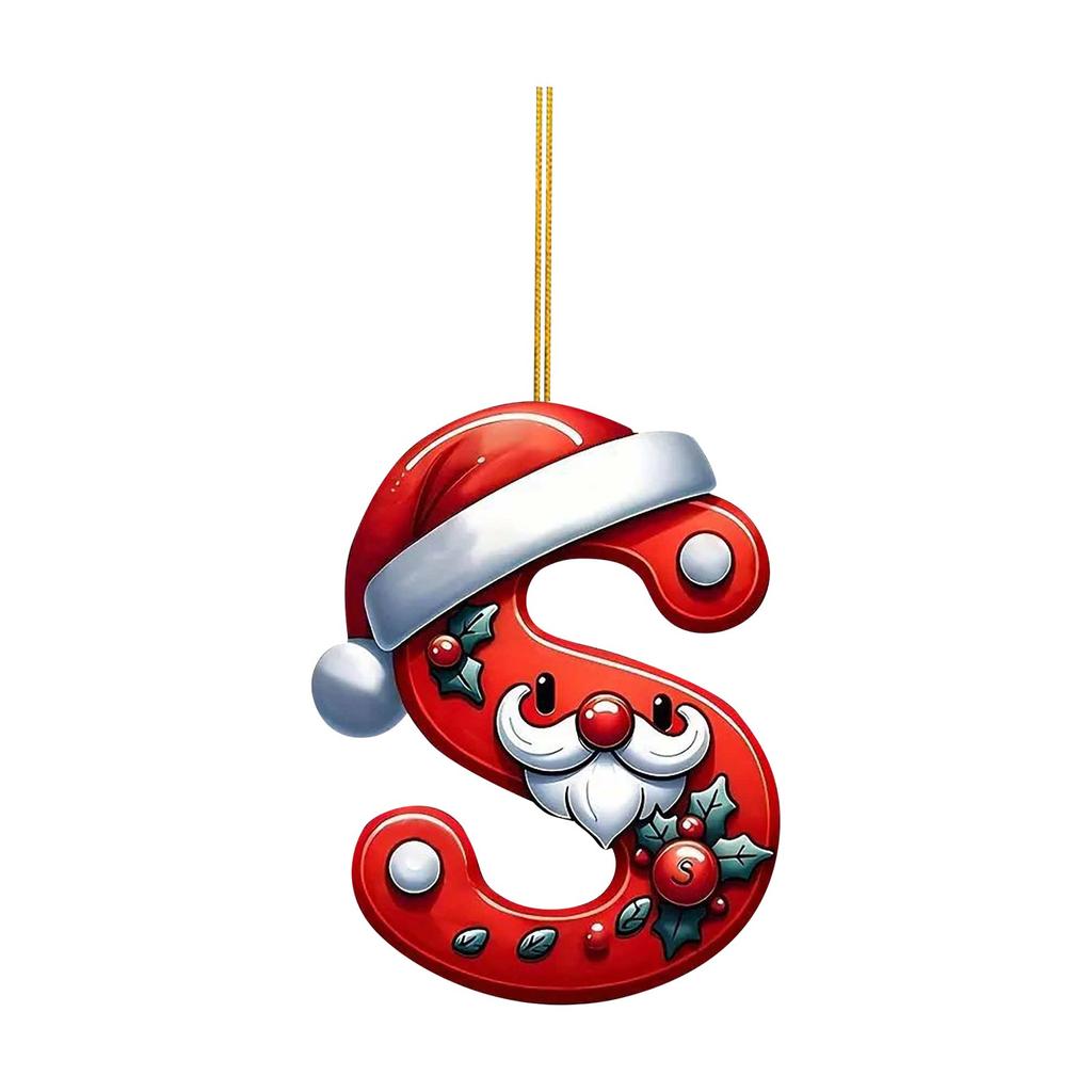 Рождественская елка из 26 букв, подвесное персонализированное украшение в виде рождественской буквы