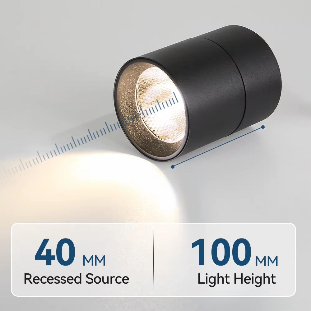 Складной светодиодный встраиваемый светильник, накладной точечный светильник, регулируемый потолочный точечный светильник для спальни, гостиной, кухни, домашнего магазина, декора