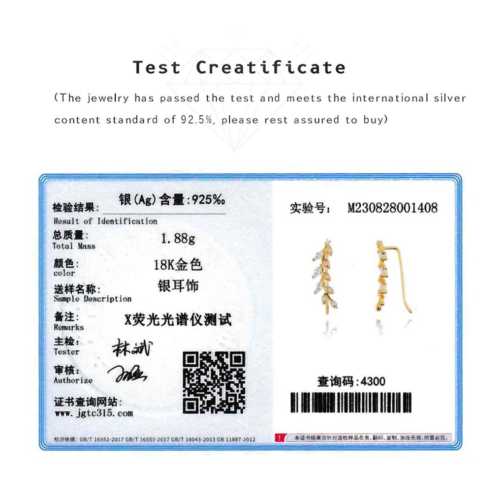 ANDYWEN Серьги из стерлингового серебра 925 пробы с золотыми листьями и цирконами, длинные, 22,5 мм, простые, роскошные, подарок на весну 2023 г. ко Дню святого Валентина