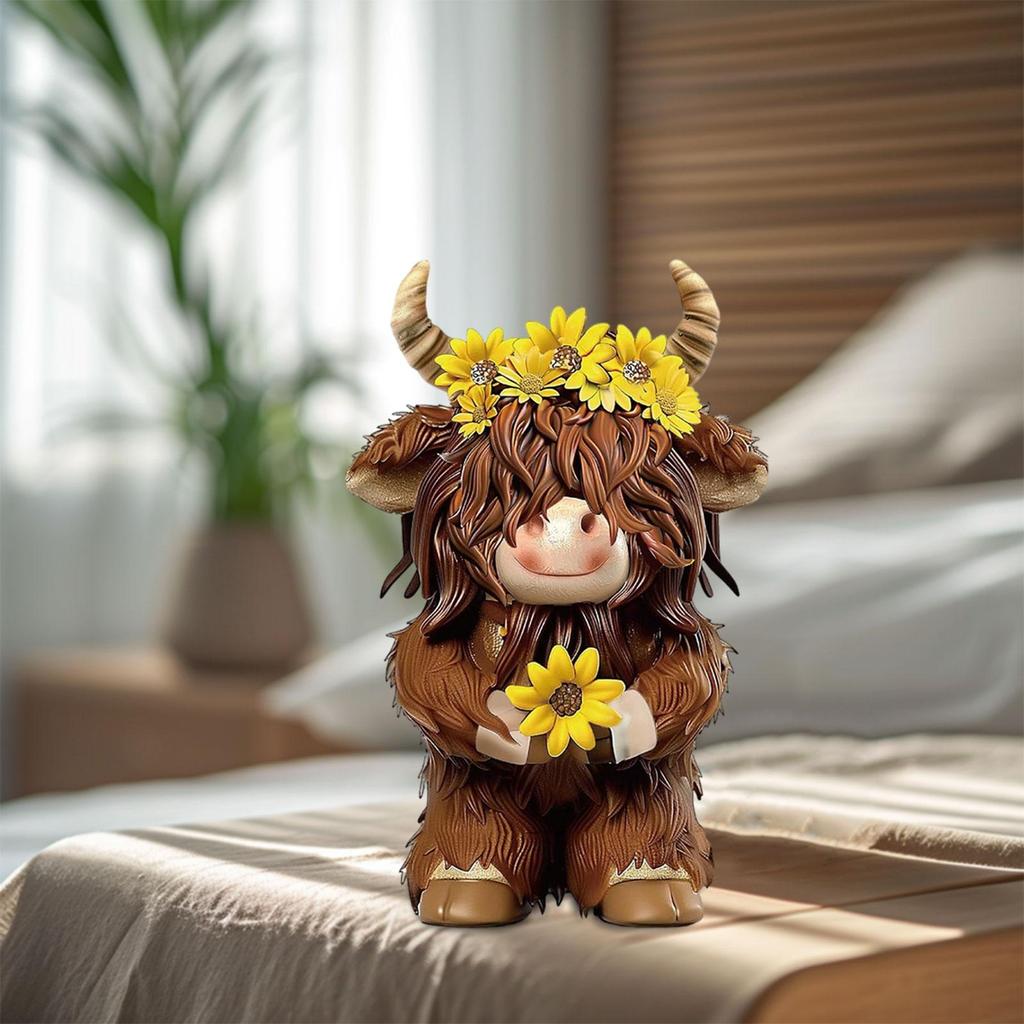 Статуя на Хэллоуин Украшения для прихожей Изделия ручной работы Офисные художественные изделия Шкаф для дома Центральные украшения для стола Камин Спальня Фигурка коровы Гнома