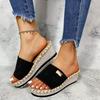 Fashion Womens High Heels Sandal Thick Bottom Casual Shoes Ladies Leisure Summer Wedges Sandals Woman Shoes Women Platform Mules Slipper