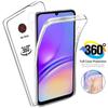 Прозрачный двойной чехол на 360 градусов для Samsung Galaxy A05S A15 A25 A35 A55 A04S A54 A53 S23 S24 Redmi Note 13 iPhone 15 14 13 12 Pro Max, мягкий чехол из ТПУ