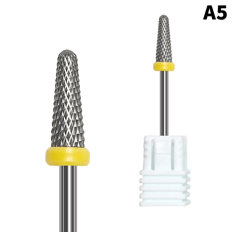 Аппарат для сверления ногтей из вольфрамовой стали, наборы пилок для ногтей, электрическая фреза для маникюра, сверла для снятия заусенцев, инструменты для педикюра