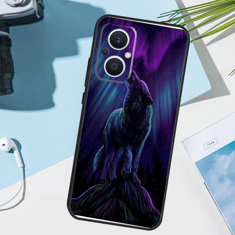 Черный чехол с рисунком волка для OPPO Reno 14 F 13 12 11 10 Pro 11F 12F 13F 7 8 Lite, чехол для OPPO Find X9 X8 X6 X5 Pro