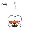 Устойчивая к погодным условиям кормушка для птиц, подвесная, металлическая, погодозащитная, в форме сердца, цветок, купалка, уличная кормушка, садовая терраса, двор, поилка с крючком