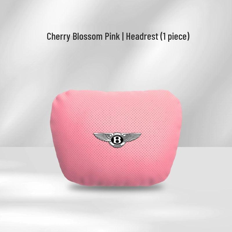 Genuine Leather Headrest, Lumbar Support, and Neck Pillow for Bentley Continental, Bentayga, Flying Spur, and Mulsanne Interiors.