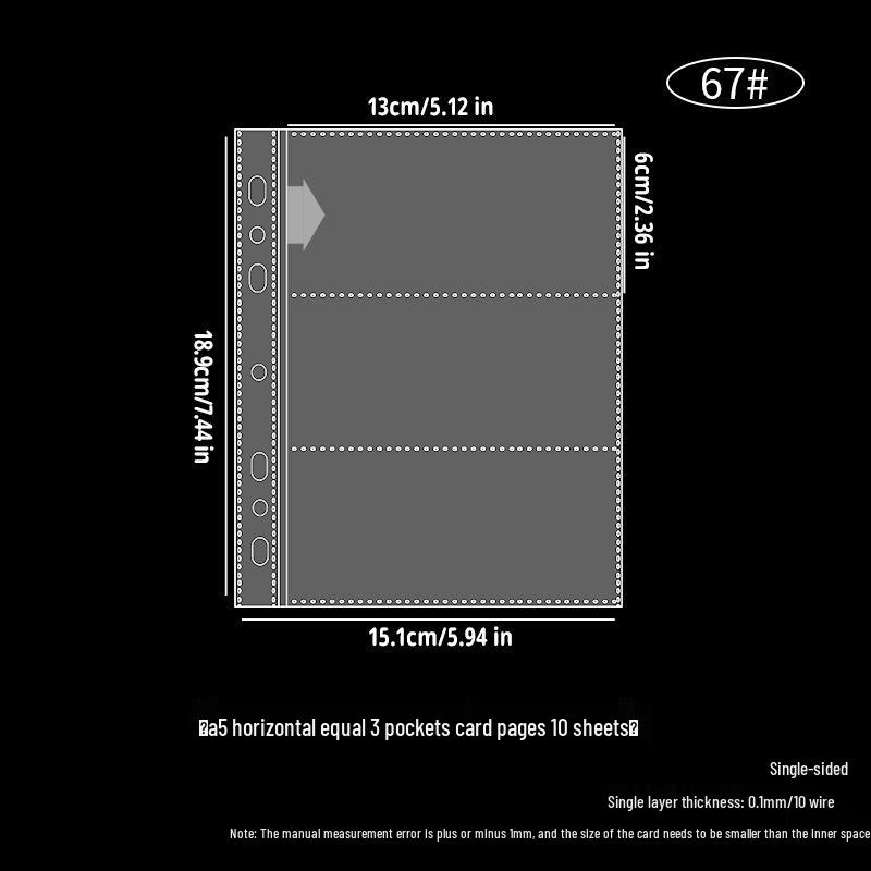 Компактный нескользящий прозрачный альбом для карточек формата А5 с 3-дюймовыми четырехлистными страницами для хранения небольших карточек