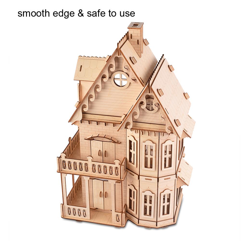 3D деревянная вилла головоломка игрушка развивающие поделки головоломка сборная модель подарок для детей взрослых