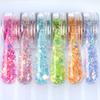 6 Colors Set Mixed Size Hexagon Gradient Nail Glitter Sequins Sparkly Spangles Nail Art Decoration