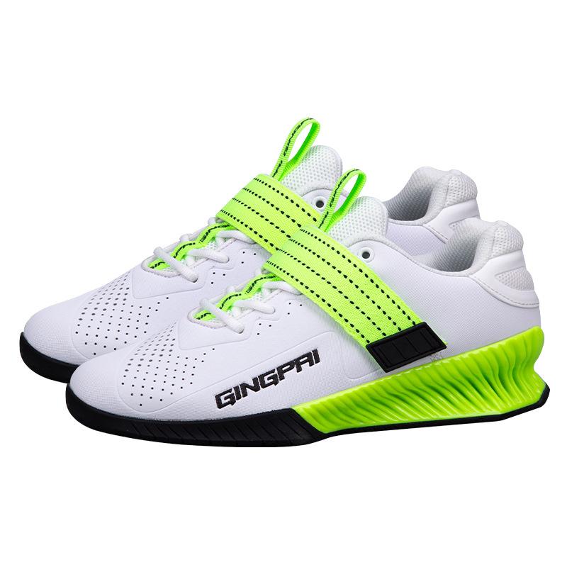 Original GINGPAI Lifting Megin Powerlifting Shoes for Men and Women Hook Loop Weightlifting & Deadlifting Shoe for Squat