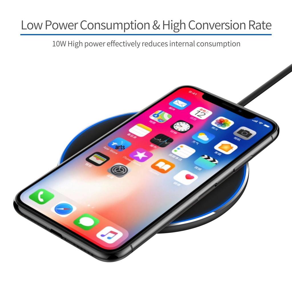 Ультратонкое Быстрое Беспроводное Зарядное Устройство 15 Вт для Устройств Apple и Huawei