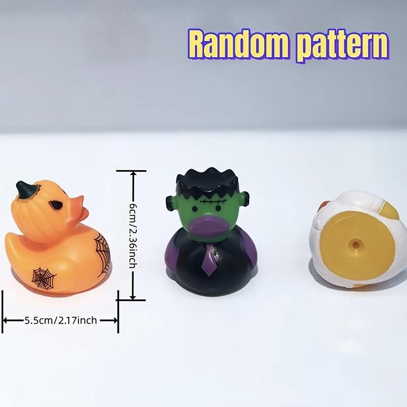 5 шт. резиновых уток на Хэллоуин оптом, утки, украшение для автомобиля, наполнитель для сумки с подарками на Хэллоуин, подарки на вечеринку, игрушки