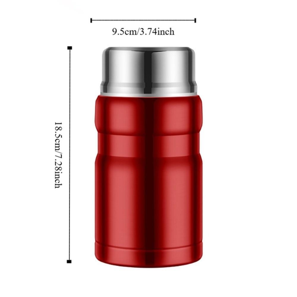 Large Capacity 750ml Thermal Food Jar with Spoon Soup Jar Durable Thermos Cup School