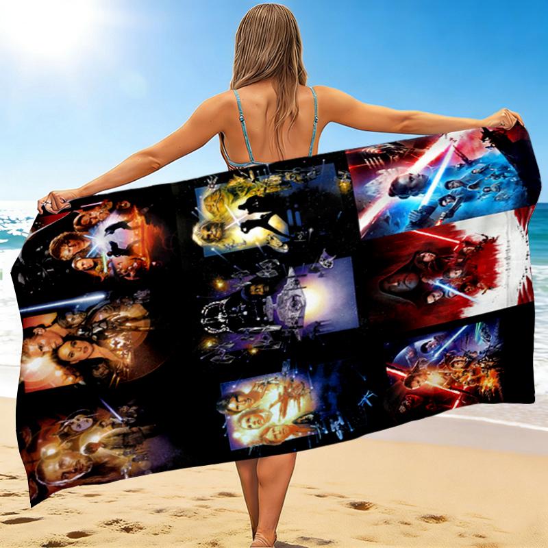1Pc Star Wars Saga Posters Beach Towel, Quick Dry, Multi-Use for Beach Pool Gym Yoga Home Travel, Christmas, Halloween, Xmas Gift M928789