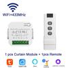 Подключенный по WiFi переключатель рольставней Tuya Smart Curtain Module Blinds Motor 433MHz Пульт дистанционного управления для Alexa Google Home