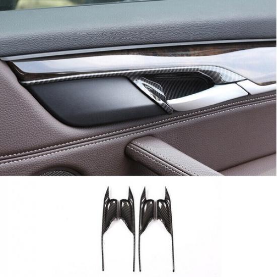 Декоративная накладка на замок безопасности внутренней двери Для BMW X5 X6 F15 2014-18 ABS Углеволокно